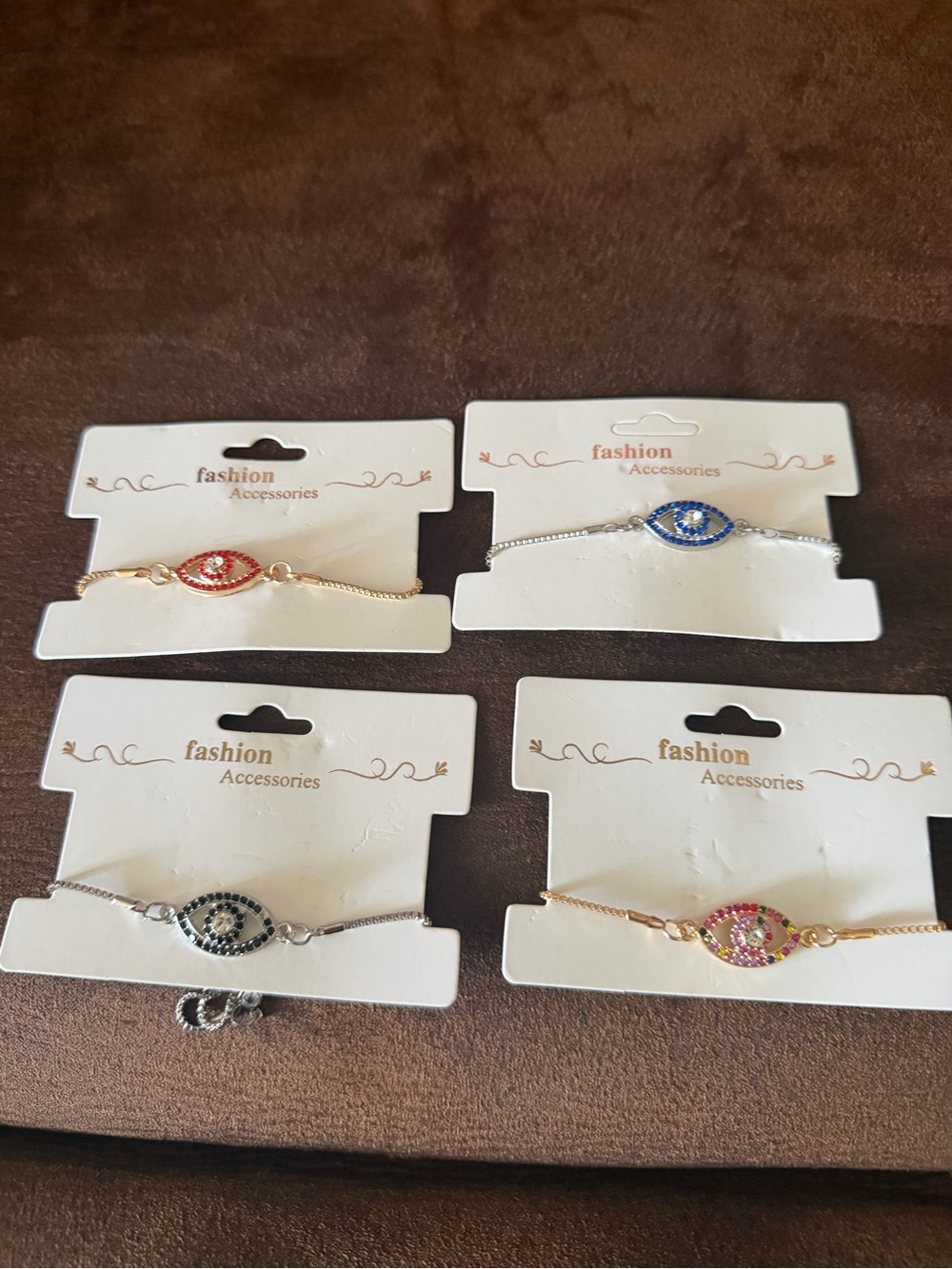 4 pieces adjustable Multicolor Evil Eye Bracelet - Women's Jewelry